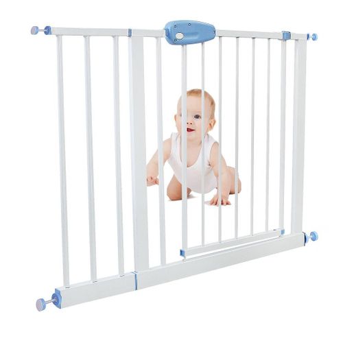 Barriere Ajustable Pour Porte Barriere De Securite Pour Bebe Extension De 102 A 115 Cm Blanc Largeur 74 87 Cm Rakuten