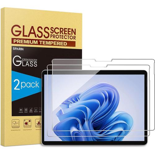 Protection Écran pour Surface Pro 9 / Surface Pro 8 / Surface Pro X 13"", Verre Trempé Compatible avec Surface Pen, Dureté 9H