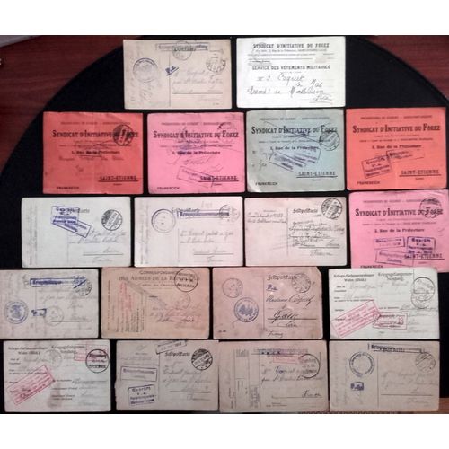 14-18 : Lot De 18 Cartes-Lettres D'un Poilu Prisonnier De Guerre À Stralkowo Et Sagan Entre 1916 Et 1918
