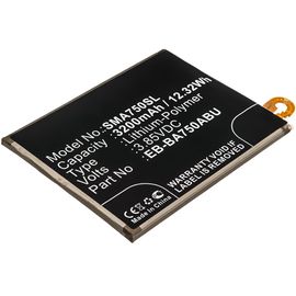 Batterie Pour Samsung Galaxy A10 (Sm-A105) / Galaxy A7 (2018) (Sm-A750) / Galaxy M10 (Sm-M105) - Eb-Ba750abu Gh82-18027a (3200mah) , Batterie De Rempl