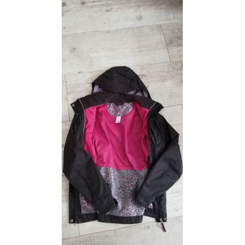 Veste Coupe-Vent Arpenaz 300 Noire Taille Xs