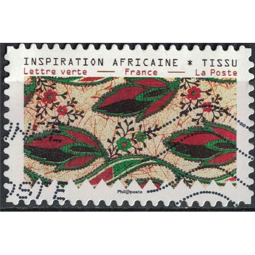 France 2019 Oblitéré Used Tissus Motifs Nature Inspiration Africaine Timbre 10