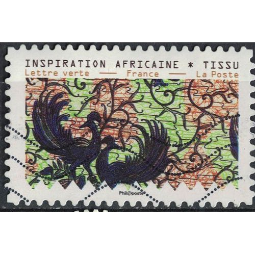 France 2019 Oblitéré Used Tissus Motifs Nature Inspiration Africaine Timbre 08