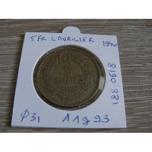 Lot 5 Francs Lavrillier Alu 1945+5 Francs Lav Alu 1947+5 Francs Lav Bz Alu 40