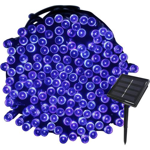 22m Guidlande Solaire 200 Led 8 Jeux De Lumière Guirlande Lumineuse Idéal Pour Fête, Mariage, Anniversaire Et Jardin Extérieur (Bleu)