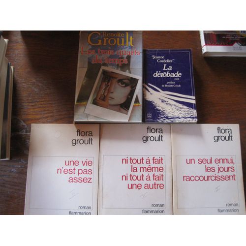 Lot De 5 Livres Flora Et Benoite Groult, Jeanne Cordelier