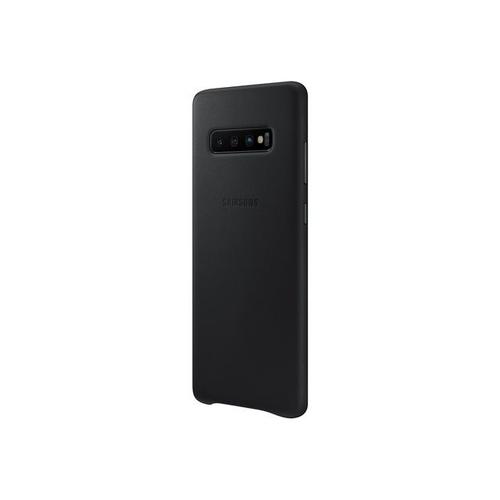 Samsung Leather Cover Ef-Vg975 - Coque De Protection Pour Téléphone Portable - Cuir - Noir - Pour Galaxy S10+, S10+ (Unlocked)