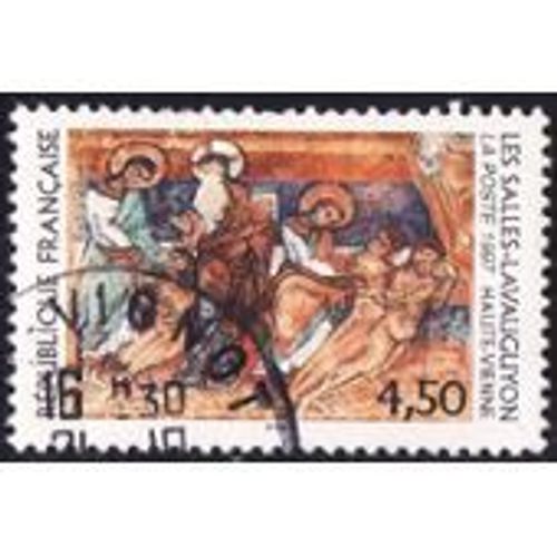 Timbre Oblitéré "Les Salles Lavauguyon"