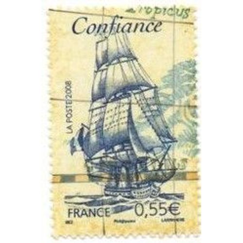 Timbre Oblitéré "Voilier Confiance"