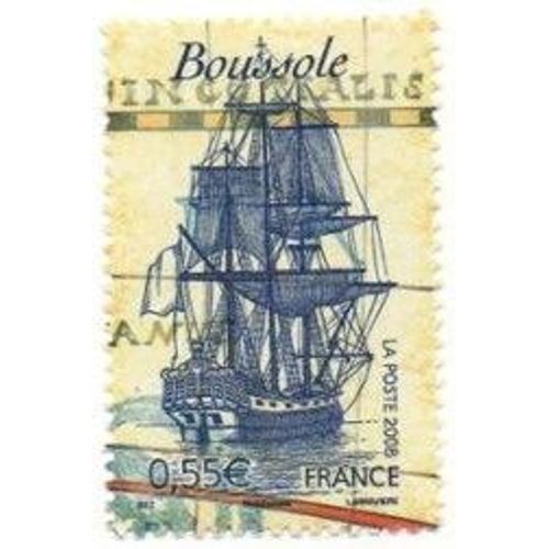 Timbre Oblitéré "Voilier - Boussole"