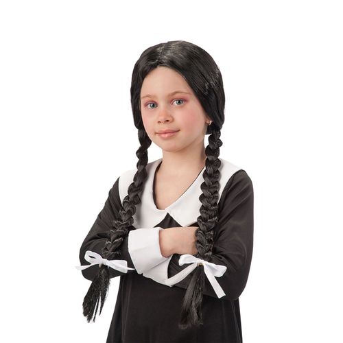 Perruque Noire Avec Tresses Écolière Fille Tu