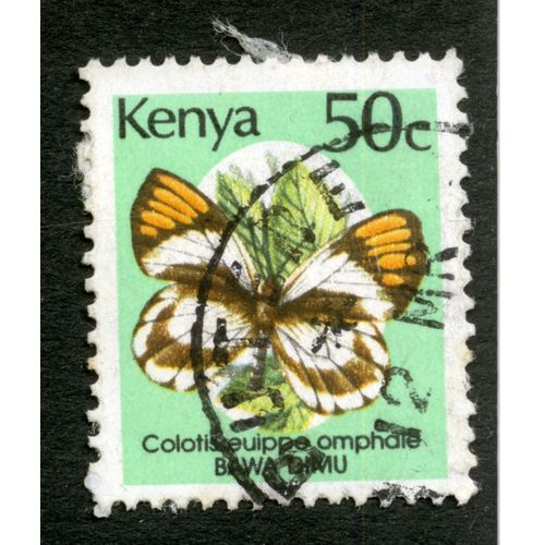 Timbre Oblitéré Kenya, Colotis Euippe Omphale, Bawa Dimu, 50 C
