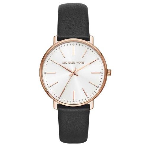 Montre Michael Kors En Cuir Noir