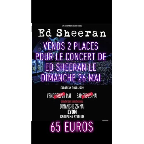 Billets Concert Ed Sheeran
