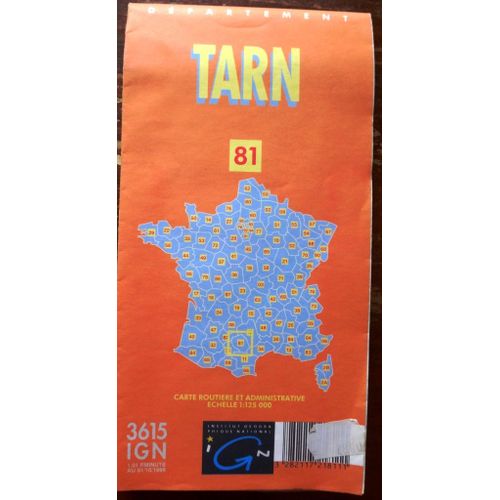 Tarn 81 - Carte Ign Au 125 000e Série Département