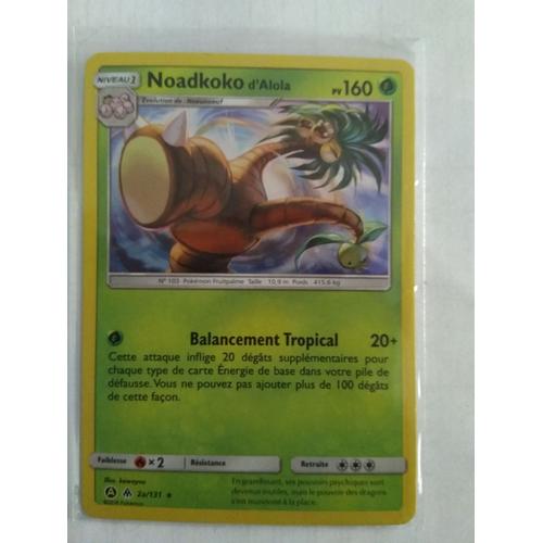 Carte Pokémon Française Rare Holo Alternative 2a /131 Noadkoko Lumière Interdite