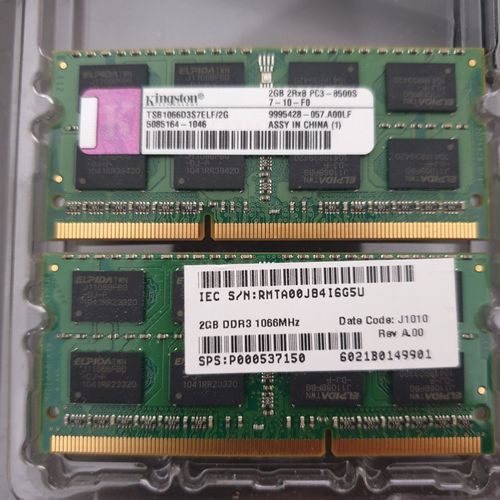 memoire 2 X 2GB DDR3 1066 MHz