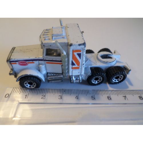 Tracteur Peterbilt Blanc Avec Raies-Matchbox