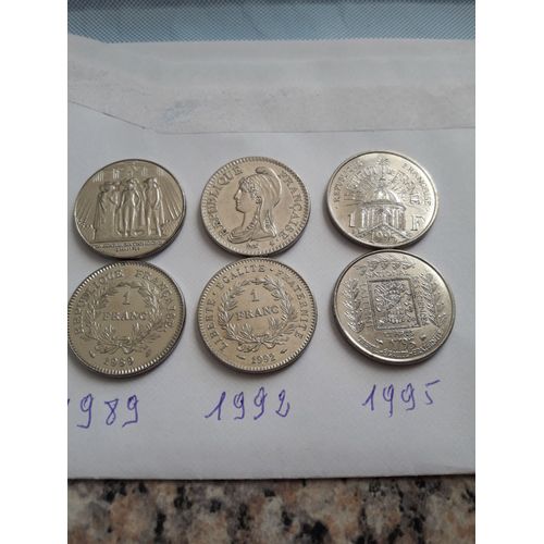 Lot 3 Pieces 1franc Commemorative