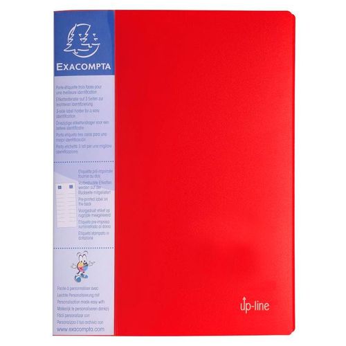 Exacompta Protège-Documents Upline Pp Opaque. 40 Vues, 20 Pochettes Rouge