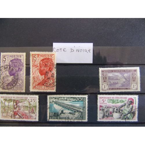 Côte D'ivoire 6 Timbres