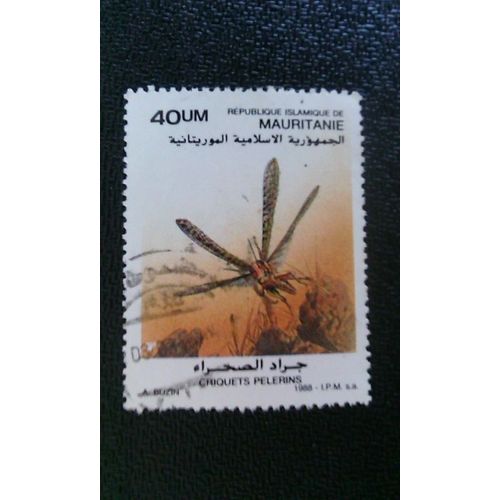 Timbre Mauritanie Yt 624 Criquets Pelerins 1988 ( 140512 )