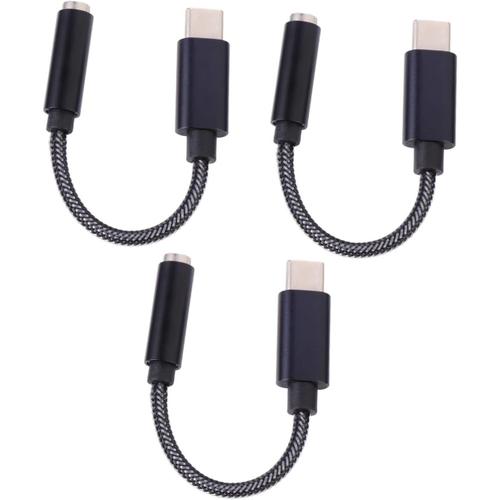 3 Pièces Adaptateur Typec USB B À Angle Droit Adaptateur USB C vers Audio Adaptateur USB Type C Adaptateur USB Type Adaptateur Casque USB Type-C À 35 Mm Écouteurs Convertisseur