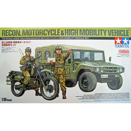 Tamiya Jgsdf Recon. Motorcycle & High Mobility Vehicle 1/35 Scale Kit-Tamiya