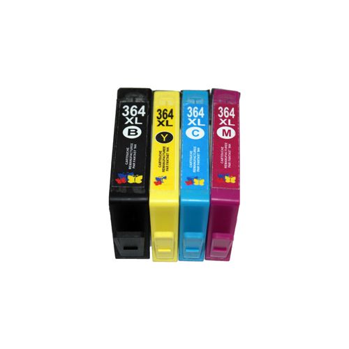 Lot 4 Cartouches Compatibles à Hp 364xl Pour Photosmart B209 B210 5510 5515 5520 5520 5522 5524 5525 6510 6510