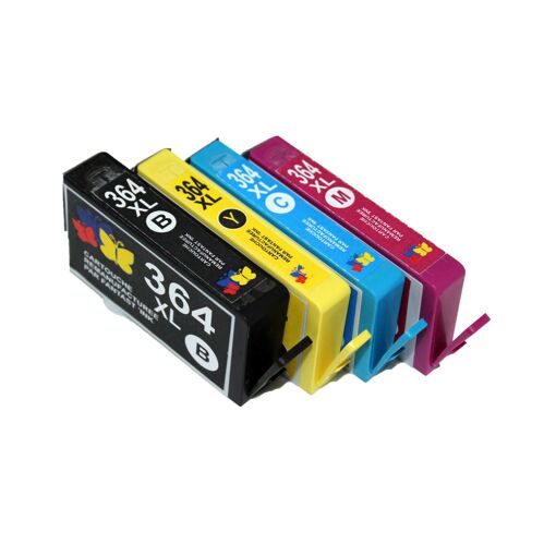 4 Cartouches D’encre Compatibles HP 364 XL Avec Puces - Pour Plusieurs Modèles