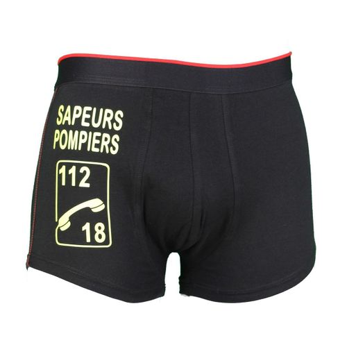 Boxer Sapeurs Pompiers Logo 112 - 18 - Homme - Noir