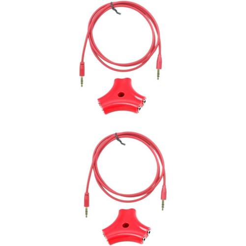 2 Pièces 1 5 repartiteur Audio Diviseur Audio séparateur de Casque séparateur d'écouteurs Adaptateur Casque Adaptateur séparateur 3,5 mm Répartiteur 5 Ports 3,5 mm Un pour Cinq