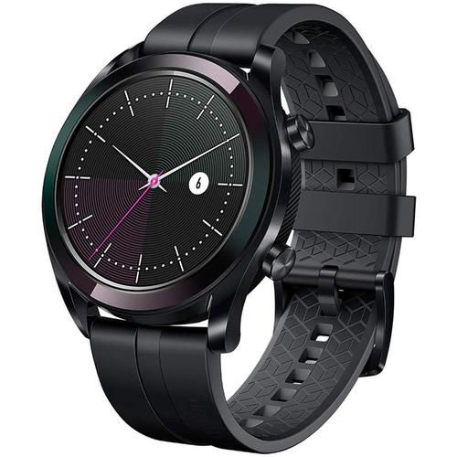 Huawei Watch Gt Elegant - 42 Mm - Acier Inoxydable Noir - Montre Intelligente Avec Bracelet - Fluoroélastomère - Noir - Taille Du Poignet : 130-190 Mm - Affichage 1.2" - Bluetooth - 36.2 G