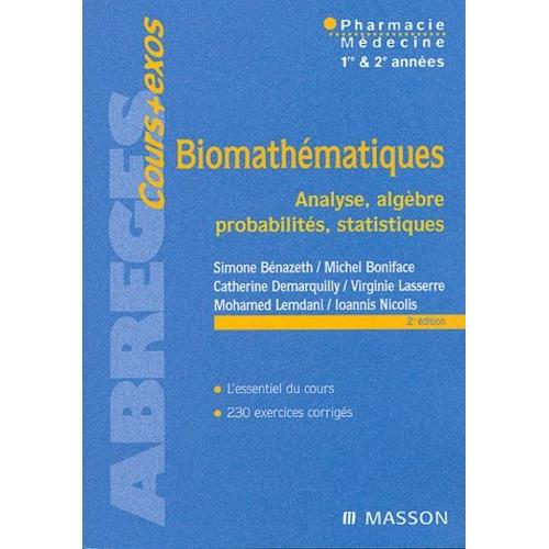 Biomathématiques Pharmacie Médecine 1e Et 2e Années