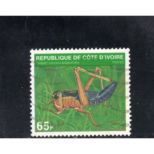 Timbre-Poste De Côte DIvoire (Insecte)