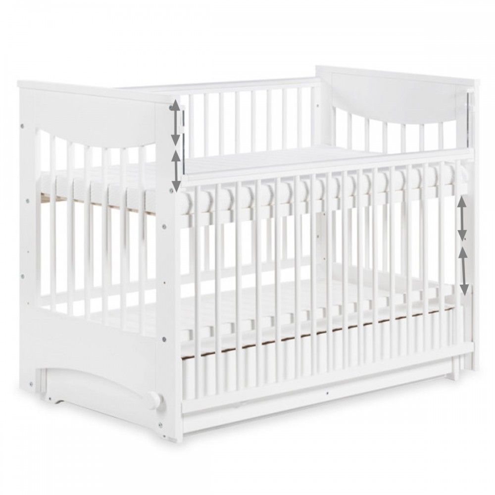 Luna Lit Bebe A Bascule Avec Sommier Reglable Tiroir De Rangement Rakuten