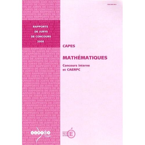 Capes Mathématiques - Concours Interne Et Caerpc