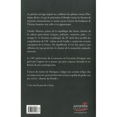 Regards Sur Maurras - Hommages À Charles Maurras (1868-2018)