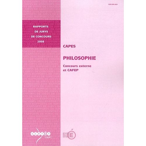 Capes Philosophie - Concours Externe Et Cafep