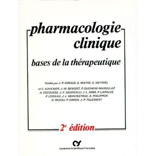 Pharmacologie Clinique - 2ème Édition