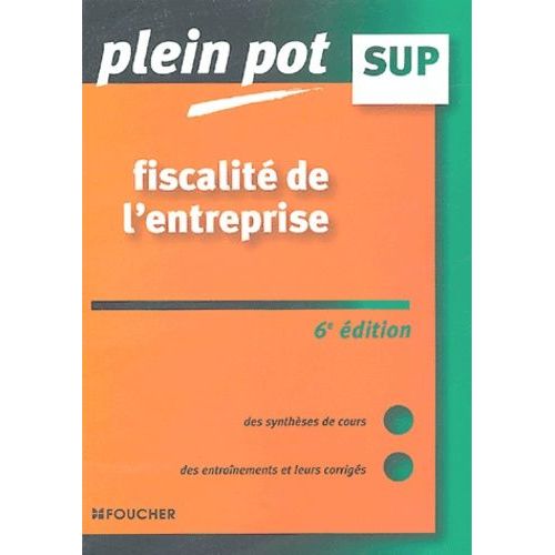 Fiscalité De L'entreprise Enseignement Supérieur, Bts, Dut Tertiaires
