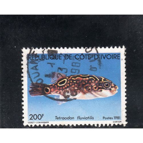 Timbre-Poste De Côte DIvoire (Poisson)
