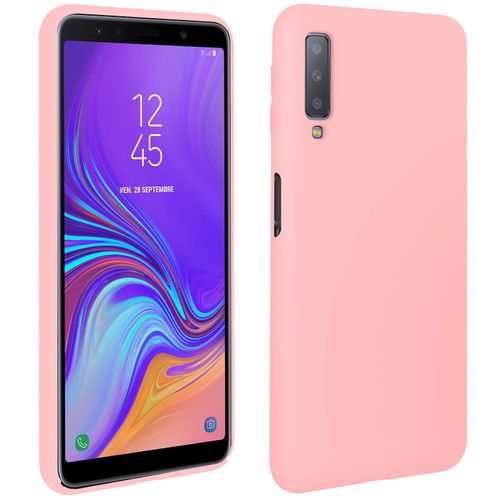 Coque Galaxy A7 2018 Protection Souple Soft Touch Anti-Rayures Rose Clair