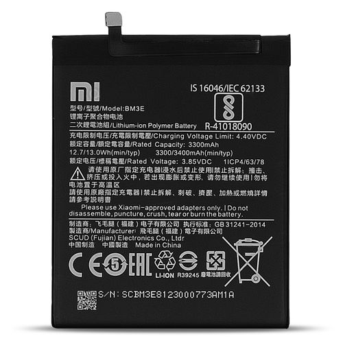 Batterie Interne Xiaomi Mi 8 Li-Polymère Modèle Bm3e 3400 Mah