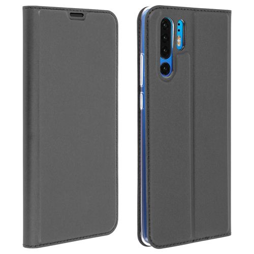 Housse Huawei P30 Pro Étui Porte-Cartes Fonction Stand Noir