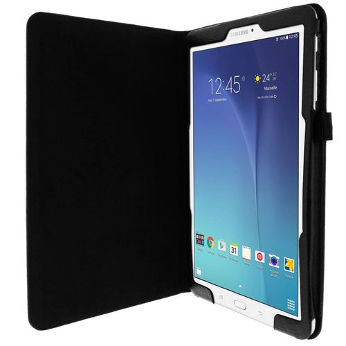 Housse De Protection Noir Pour Samsung Galaxy Tab E 9.6 - Fonction Support Video