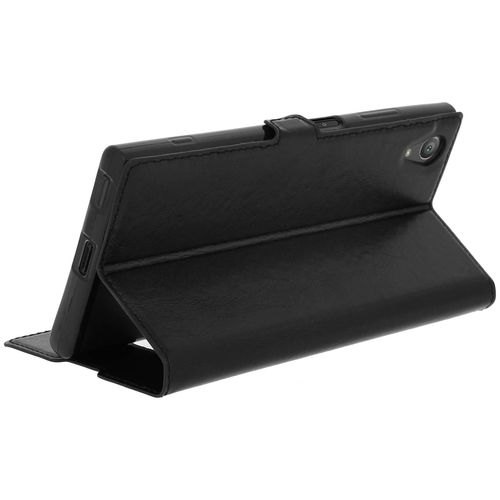 Housse Sony Xperia Xa1 Plus Etui Double Fenêtre Coque Silicone Gel - Noir