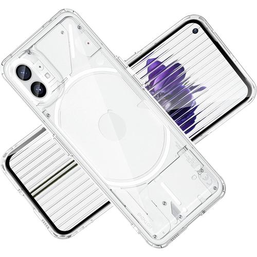 Coque Pour Nothing Phone 1 , Housse Protection En Mince Souple Gel Silicone Tpu Bumper, Back Transparente Armor De Rigide Pc Plastique, Anti-Rayures Et Antichoc Étui, Transparente