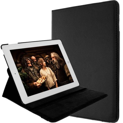 Housse Noir Pour Apple Ipad 2, 3, 4 Et Retina - Fonction Support Video