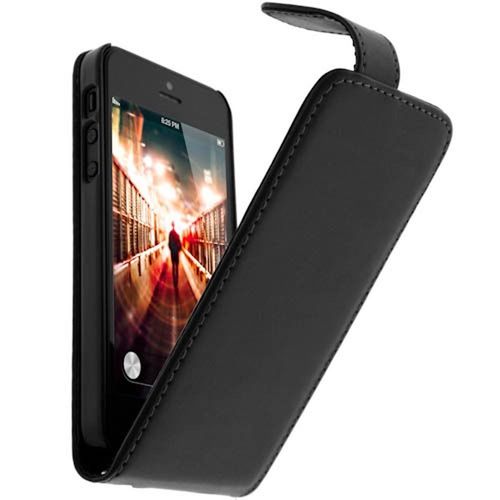 Housse À Clapet Vertical Pour Apple Iphone Se, 5 Et 5s - Noir